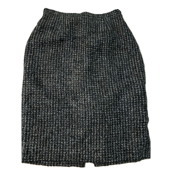 Liz Claiborne Pencil Skirt Black White Knee-Length Textured Size 8 - Picture 1 of 5